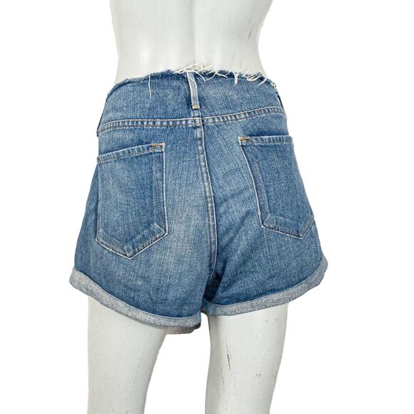 FRAME Denim Women's Le Cutoff Jeans Shorts Distressed Raw Hem Size 29 - Picture 4 of 10